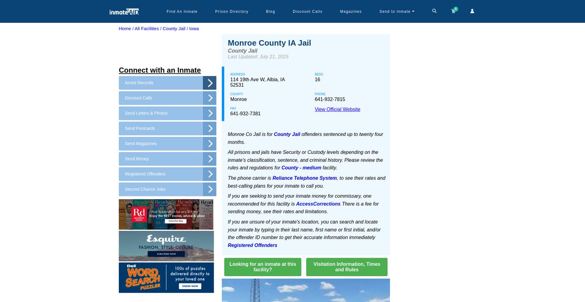 Preview of inmateaid.com