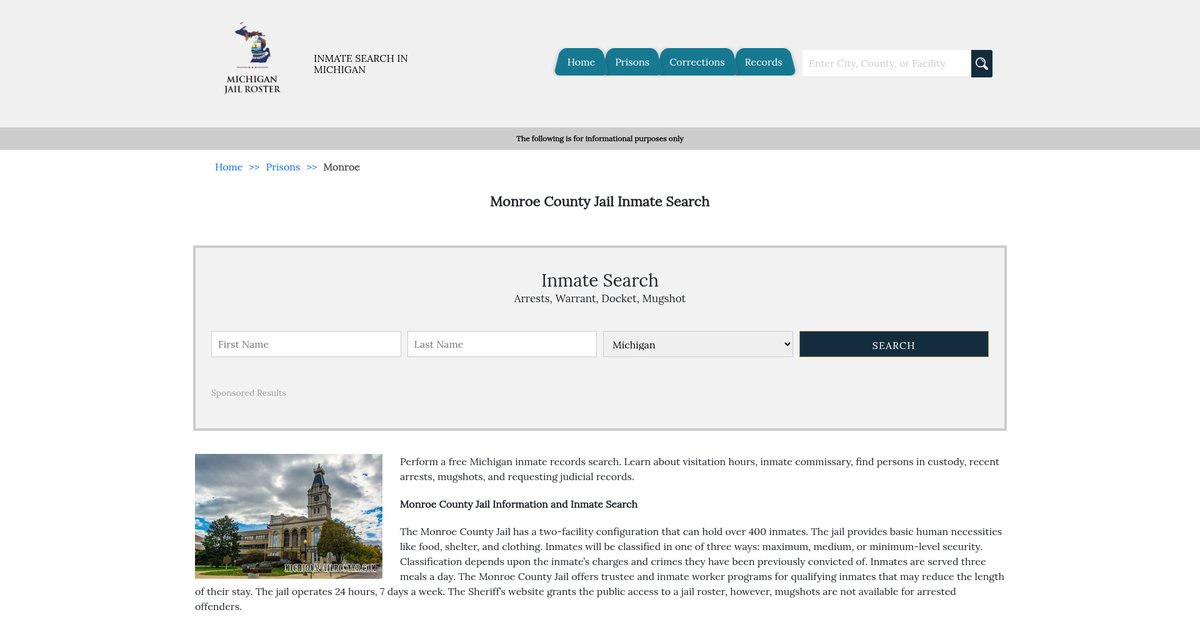 Preview of michiganjailroster.com