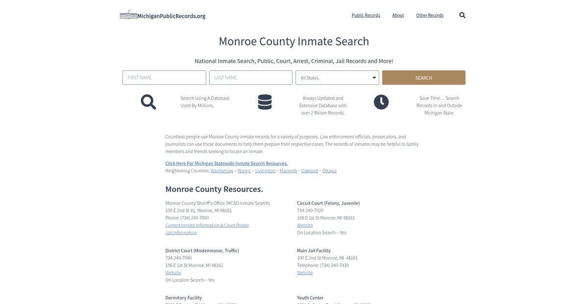 Preview of michiganpublicrecords.org