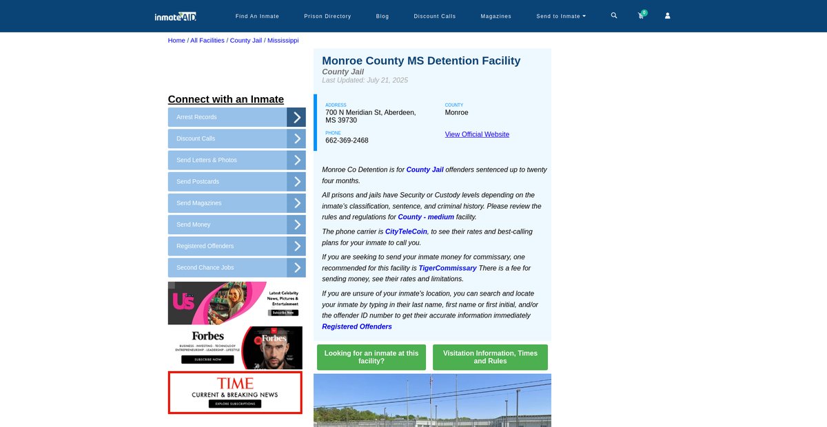 Preview of inmateaid.com