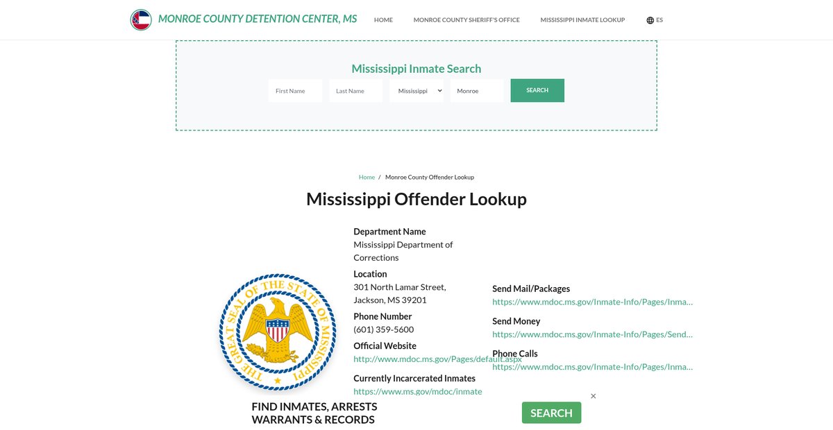 Preview of monroecountydetentionms.org