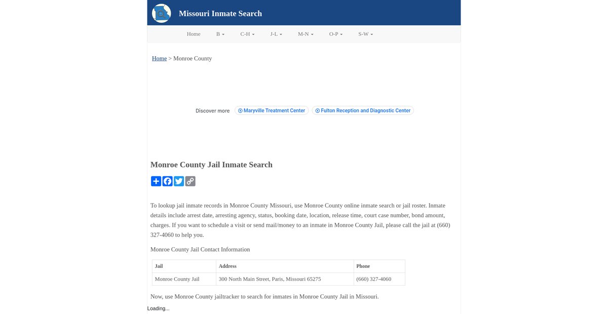 Preview of inmatesearchmo.org