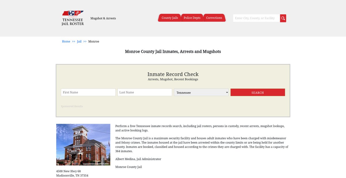 Preview of tennesseejailroster.com