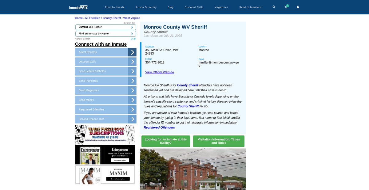 Preview of inmateaid.com