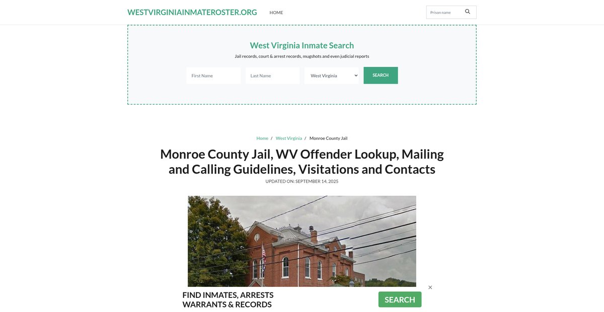 Preview of westvirginiainmateroster.org