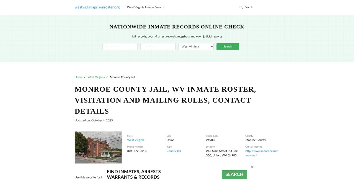 Preview of westvirginiaprisonroster.org