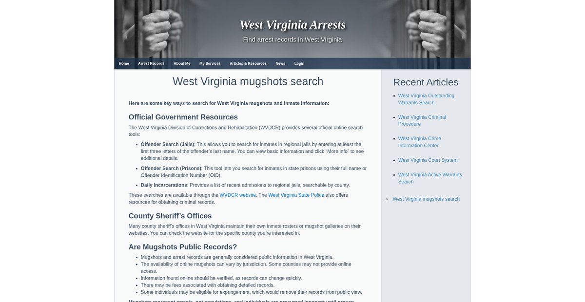 Preview of wvarrests.org