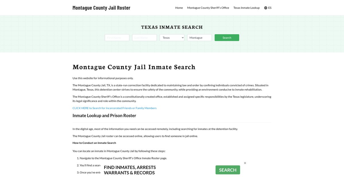 Preview of montaguecountyjail.org