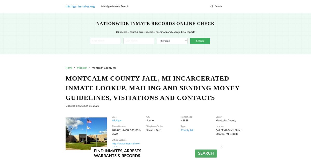 Preview of michiganinmates.org