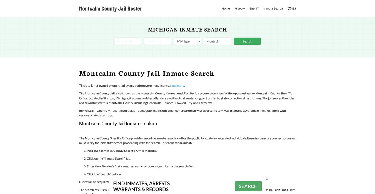 Preview of montcalmcountyjail.org
