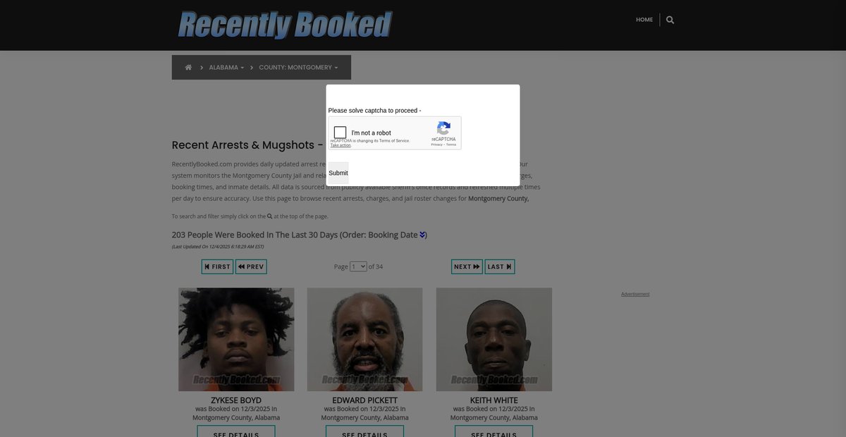 Preview of recentlybooked.com