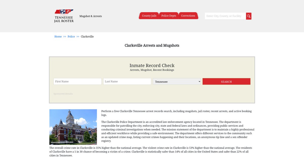 Preview of tennesseejailroster.com