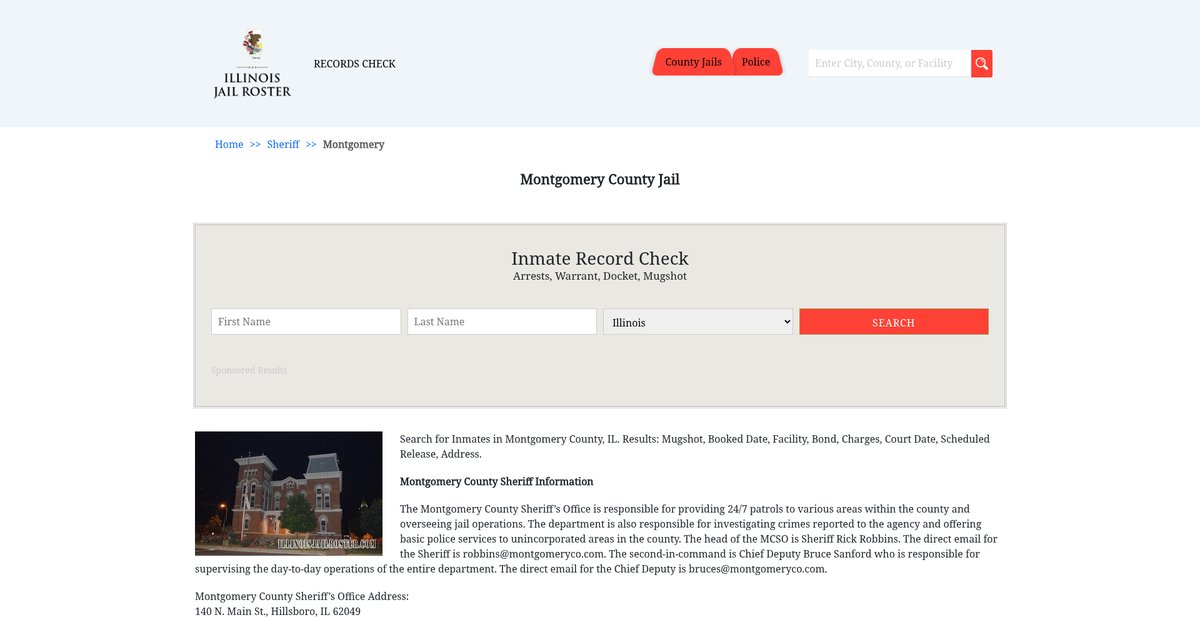Preview of illinoisjailroster.com