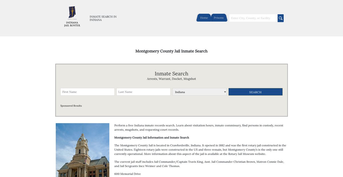 Preview of indianajailroster.com