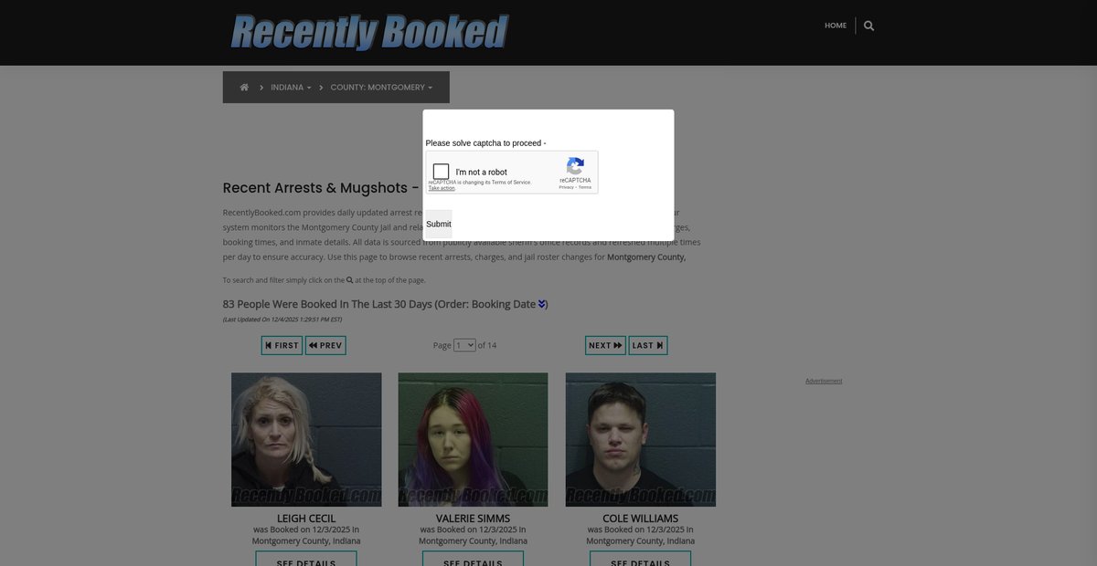 Preview of recentlybooked.com