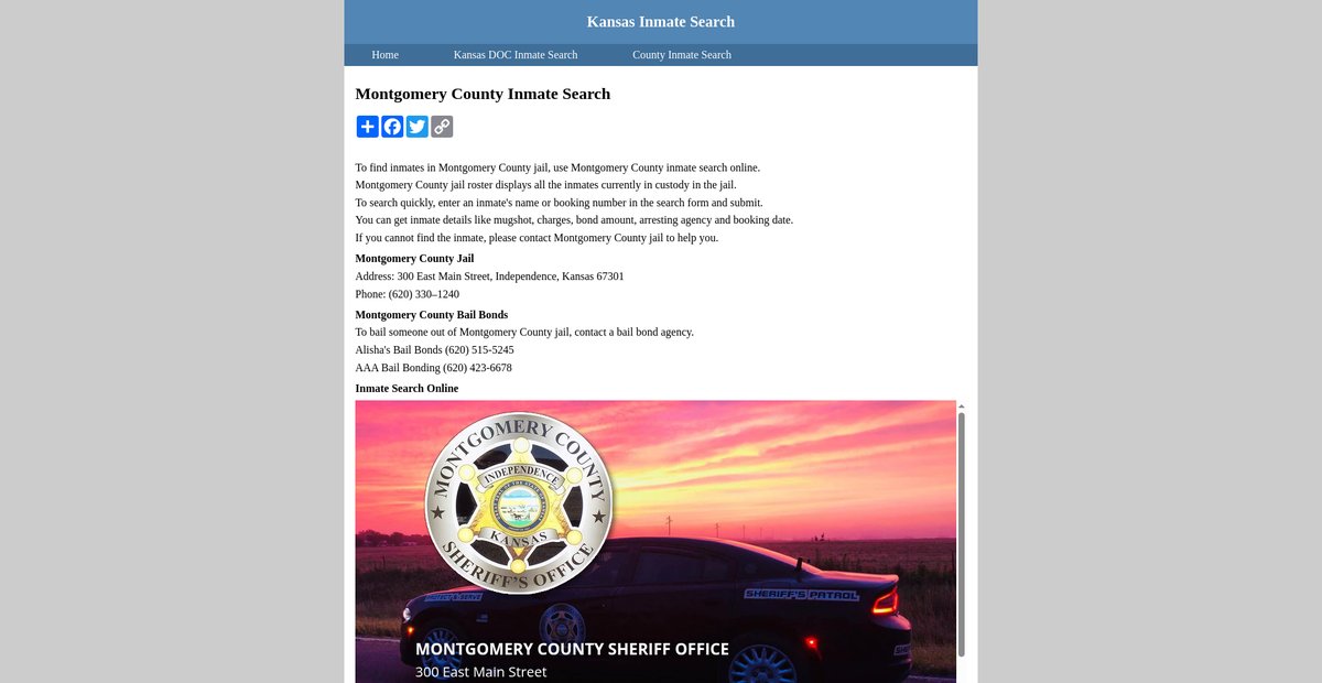 Preview of inmatesearchkansas.org