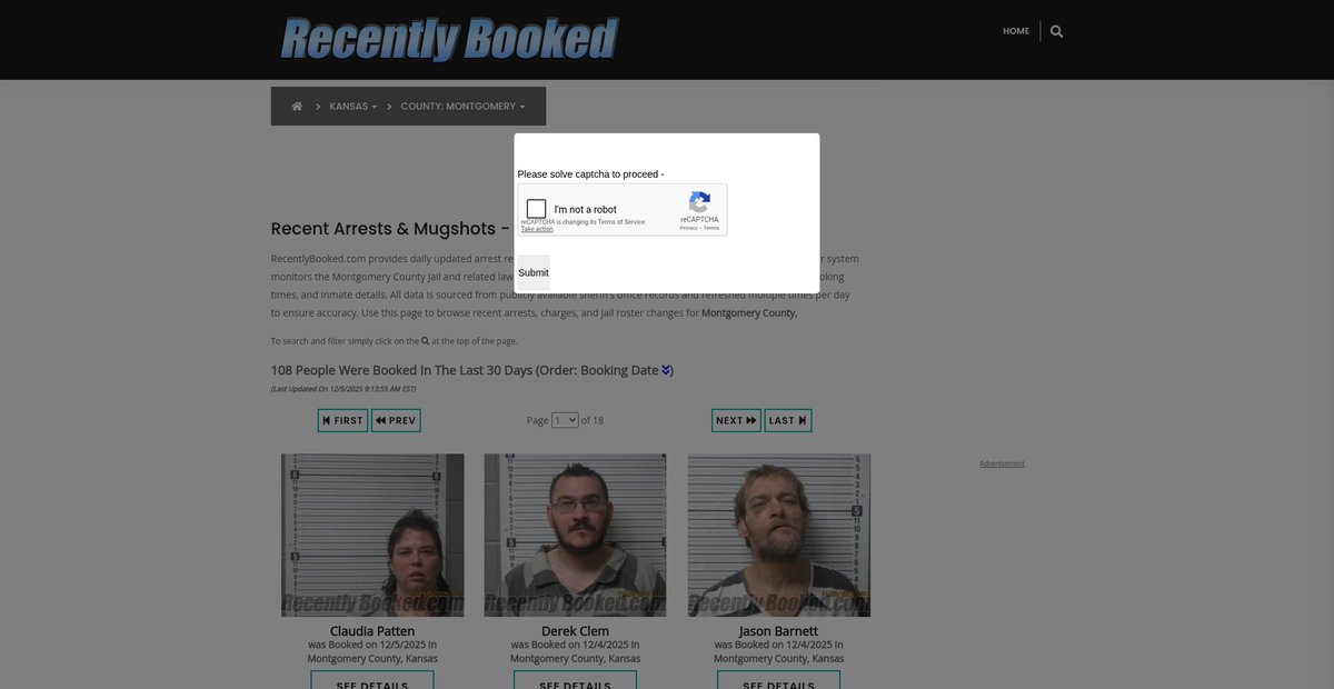 Preview of recentlybooked.com