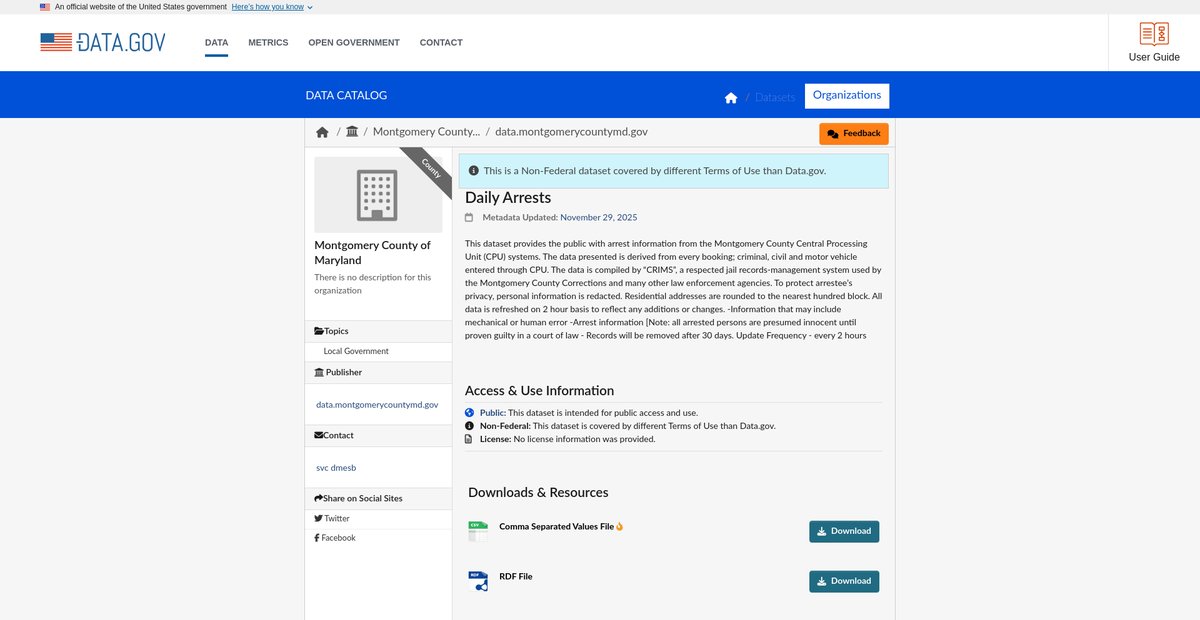 Preview of catalog.data.gov