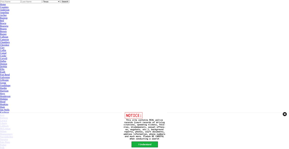 Preview of texas.arrests.org