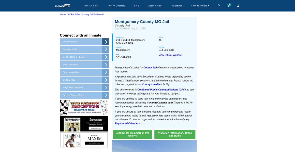 Preview of inmateaid.com