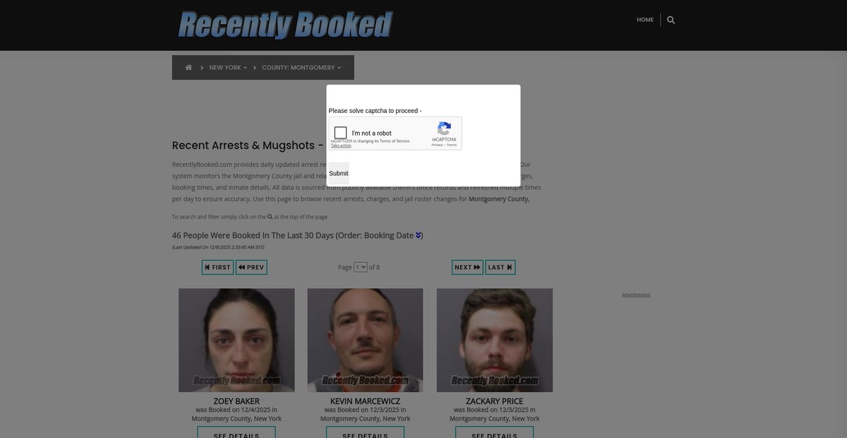 Preview of recentlybooked.com