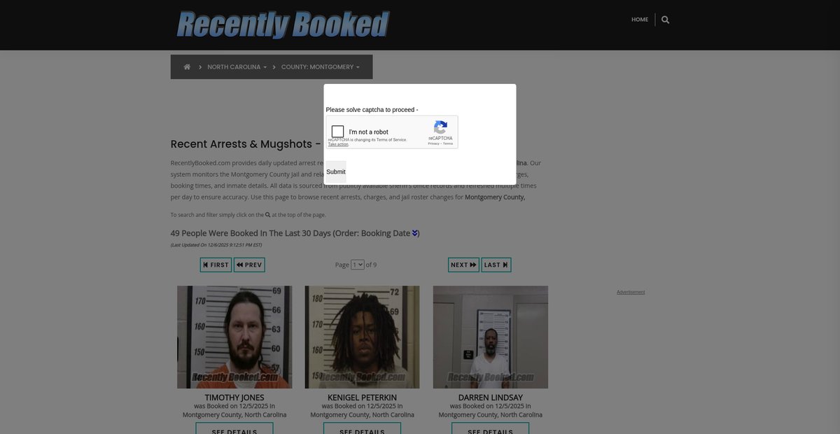 Preview of recentlybooked.com