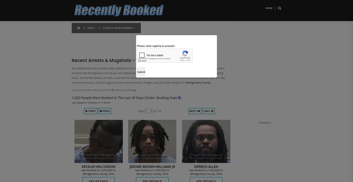 Preview of recentlybooked.com