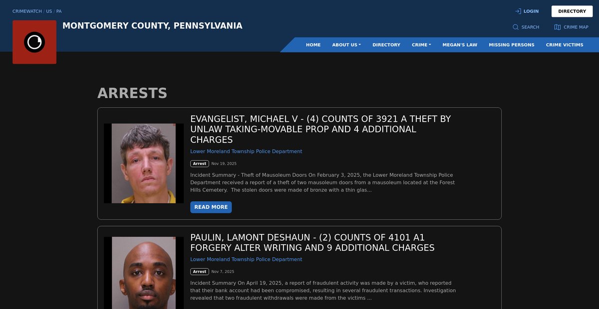 Preview of montgomery.crimewatchpa.com