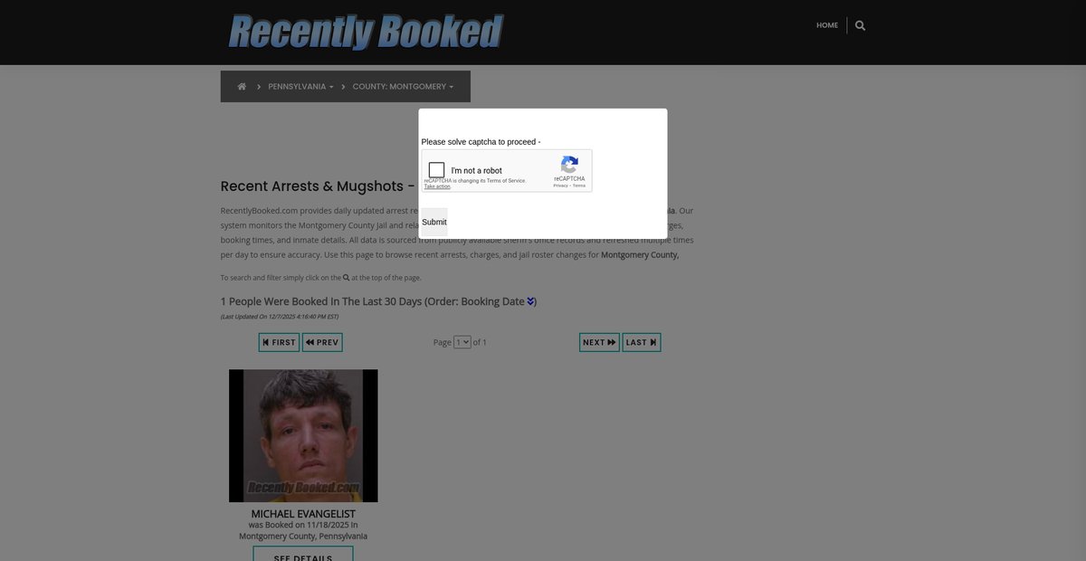 Preview of recentlybooked.com