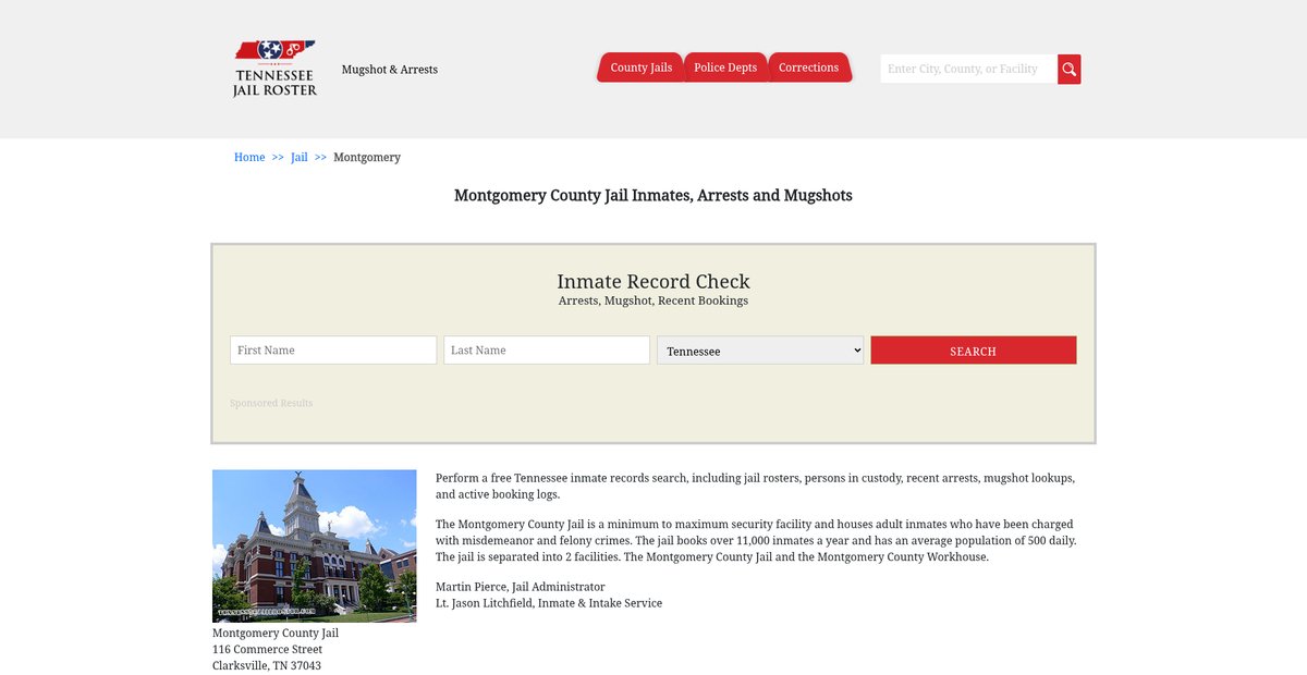 Preview of tennesseejailroster.com