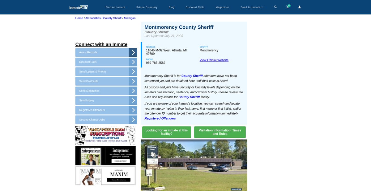 Preview of inmateaid.com