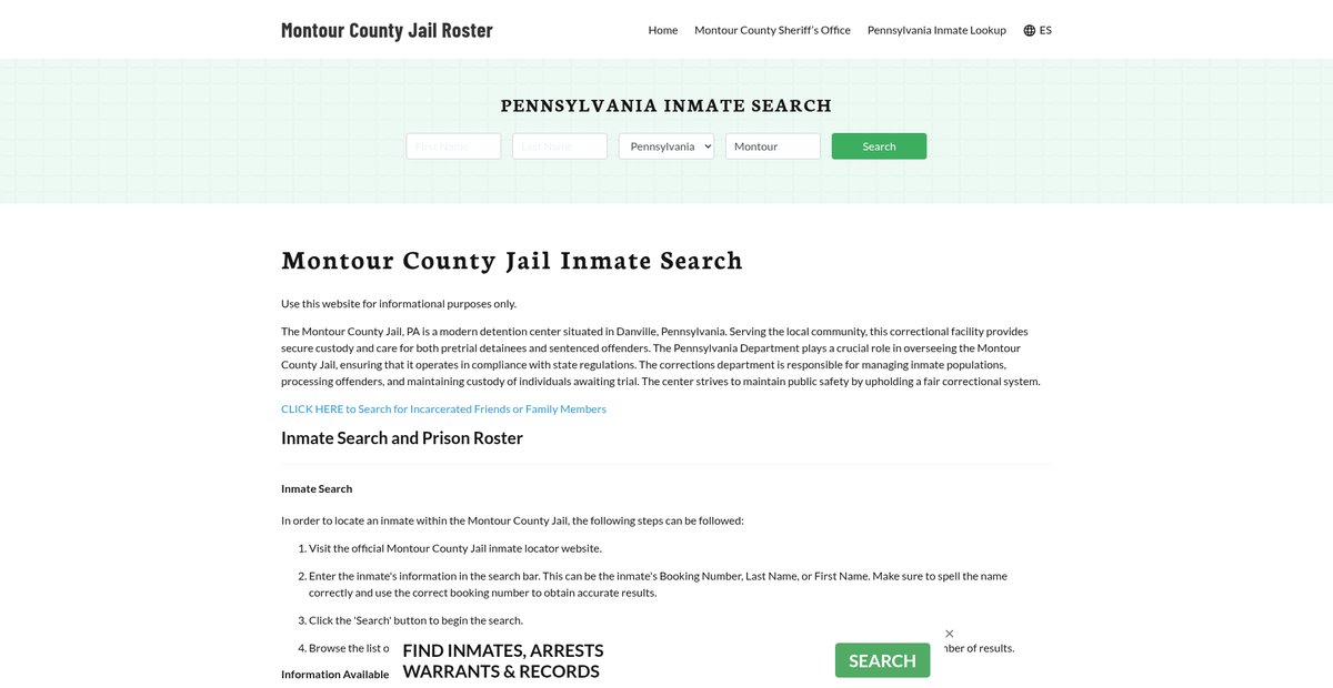 Preview of montourcountyjail.org