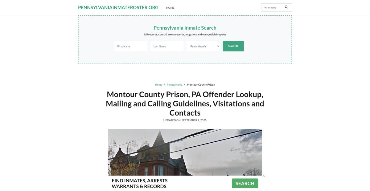 Preview of pennsylvaniainmateroster.org