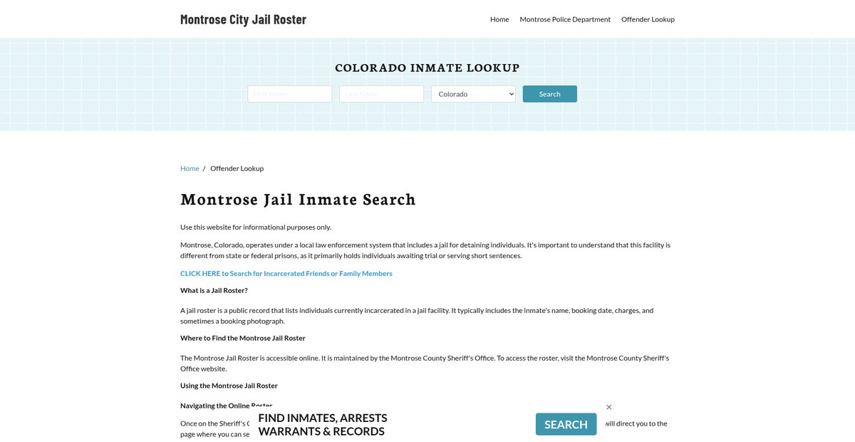 Preview of montrosecityjail.org