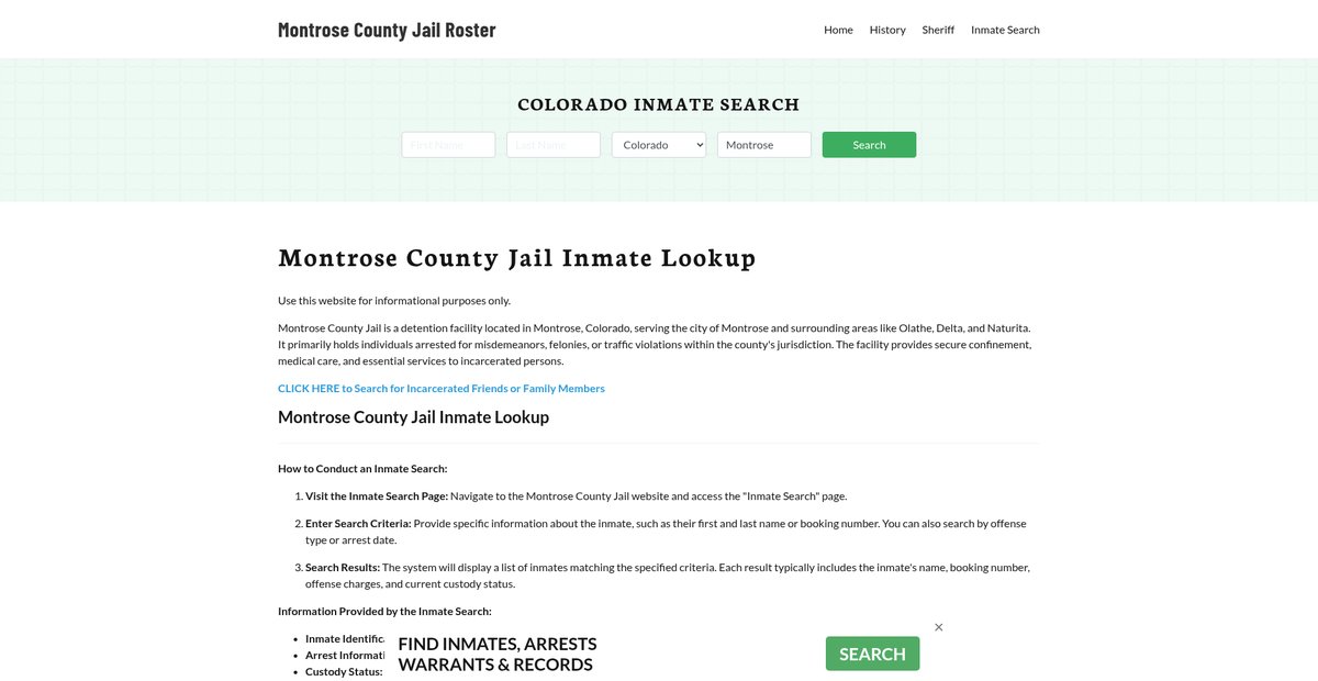 Preview of montrosecountyjail.org