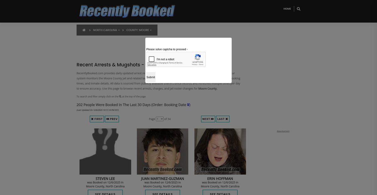 Preview of recentlybooked.com
