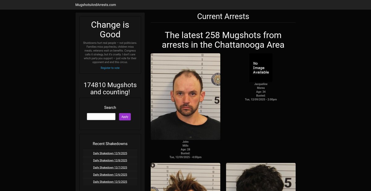 Preview of mugshotsandarrests.com