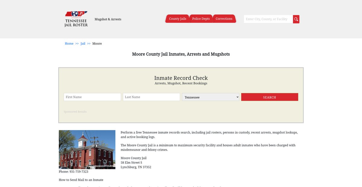 Preview of tennesseejailroster.com