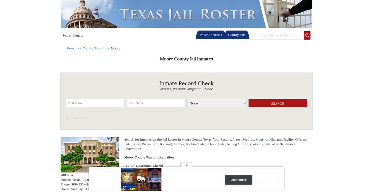 Preview of texasjailroster.com