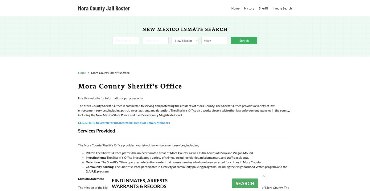 Preview of moracountyjail.org