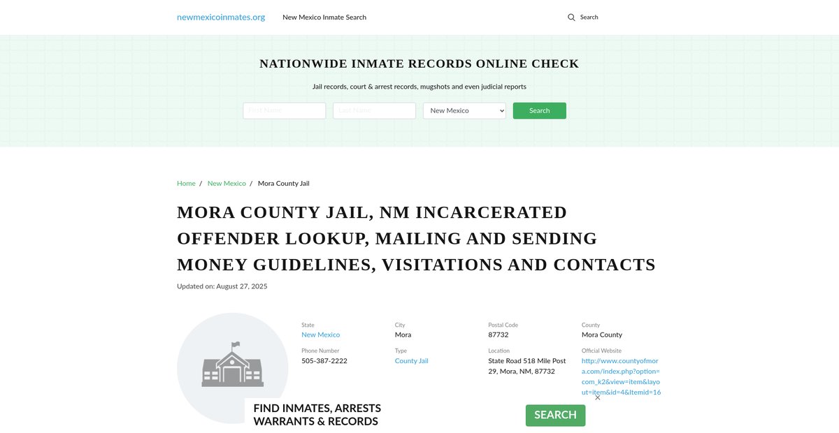 Preview of newmexicoinmates.org