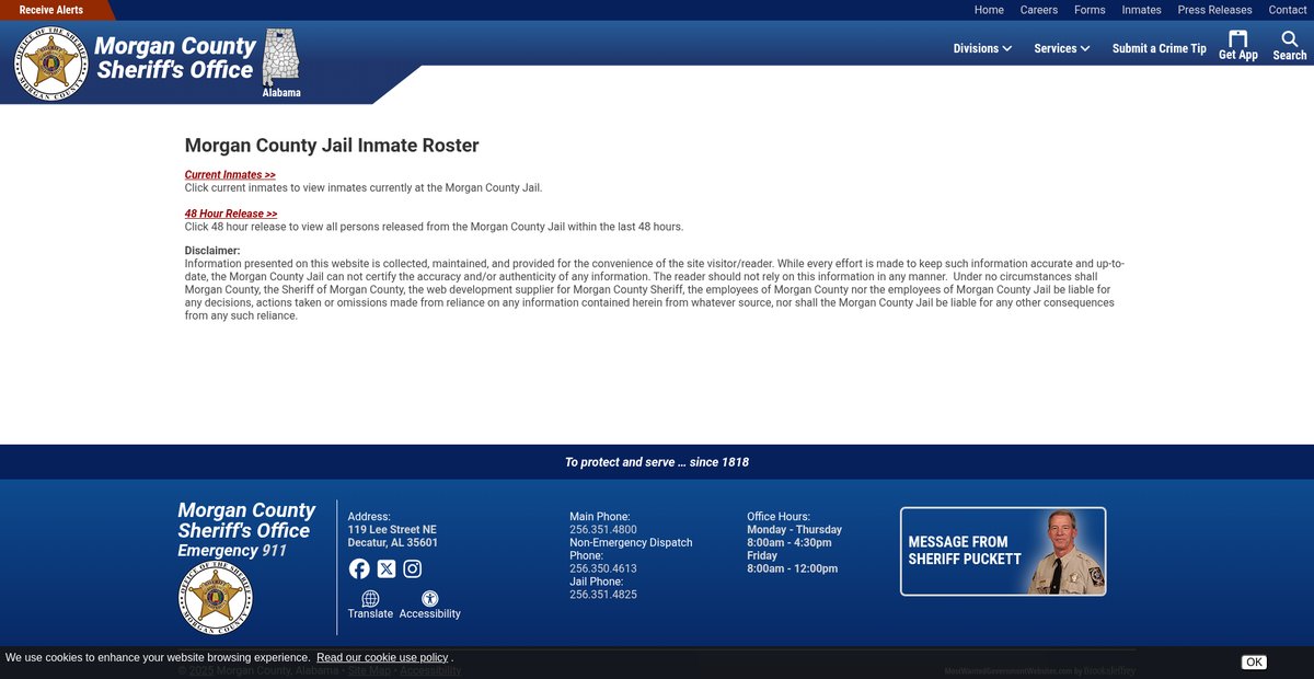 Preview of morgancountysheriffal.gov