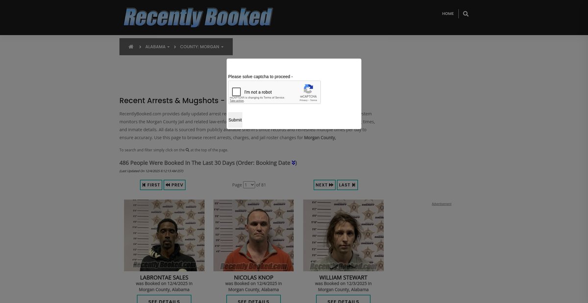 Preview of recentlybooked.com