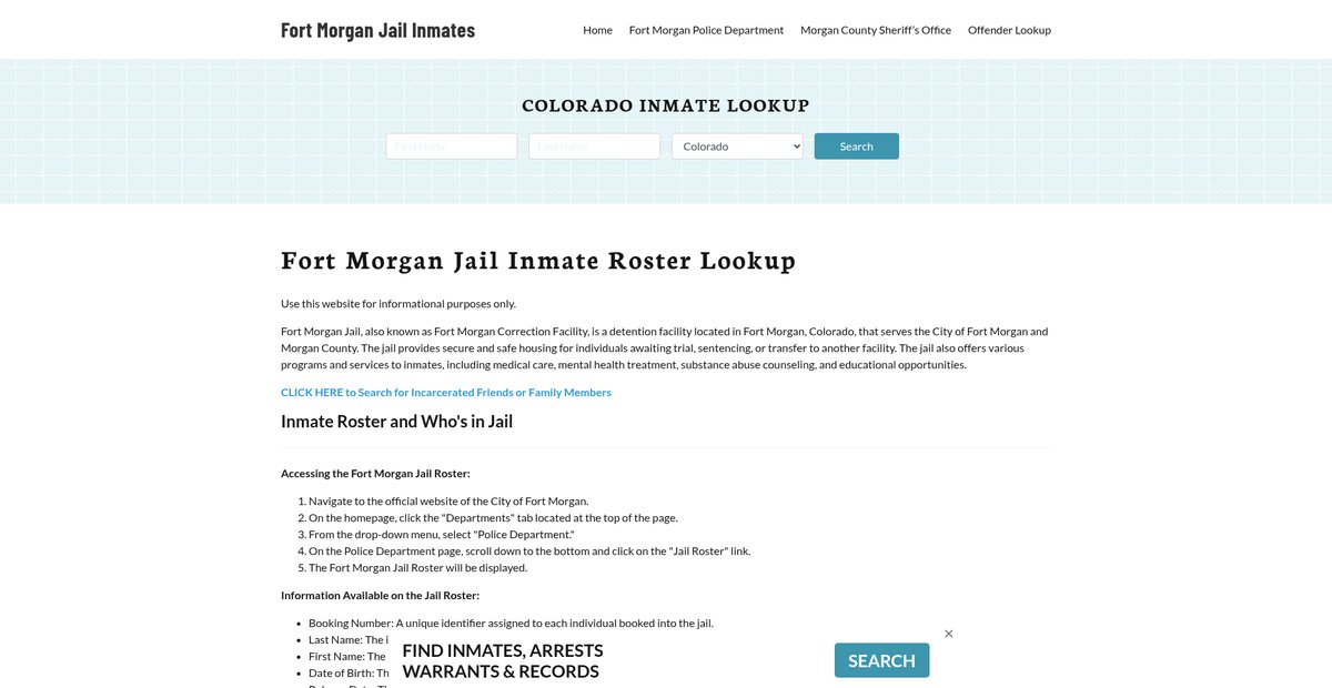 Preview of fortmorganjail.org
