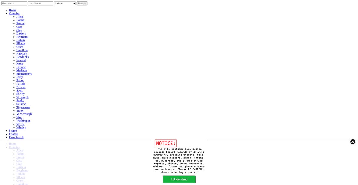 Preview of indiana.arrests.org