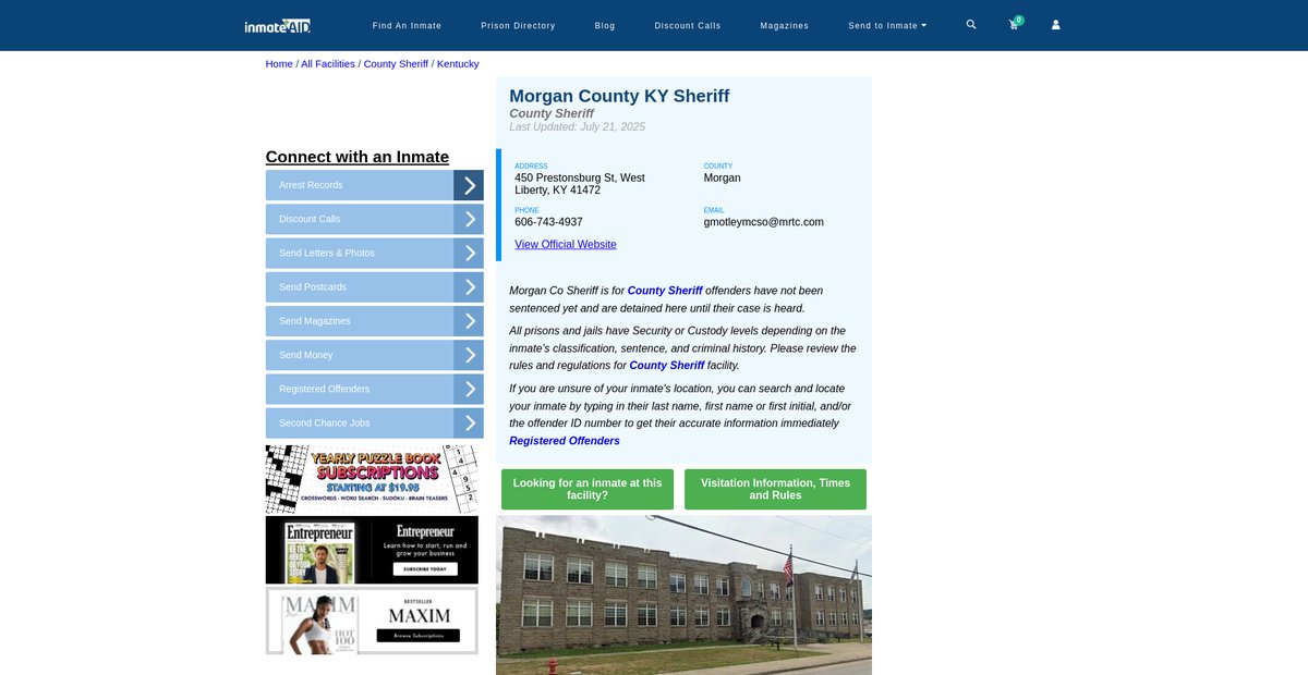Preview of inmateaid.com