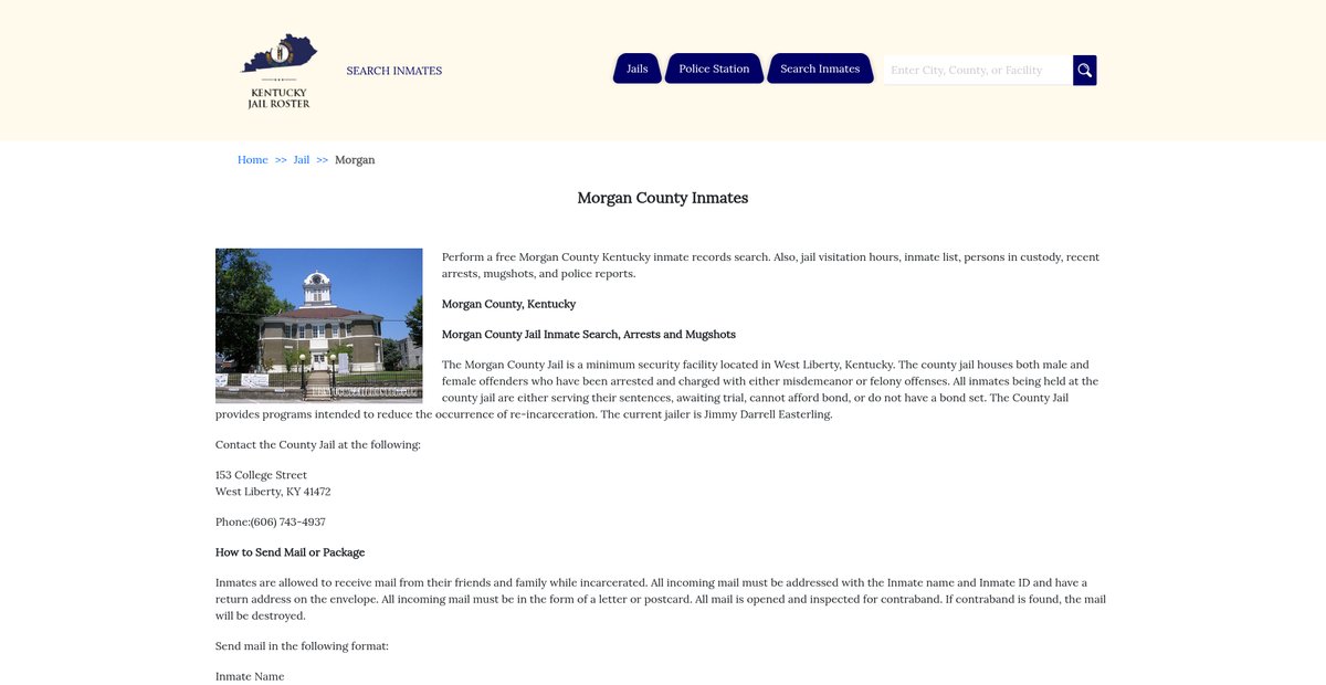 Preview of kentuckyjailroster.com