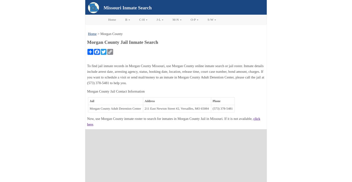 Preview of inmatesearchmo.org
