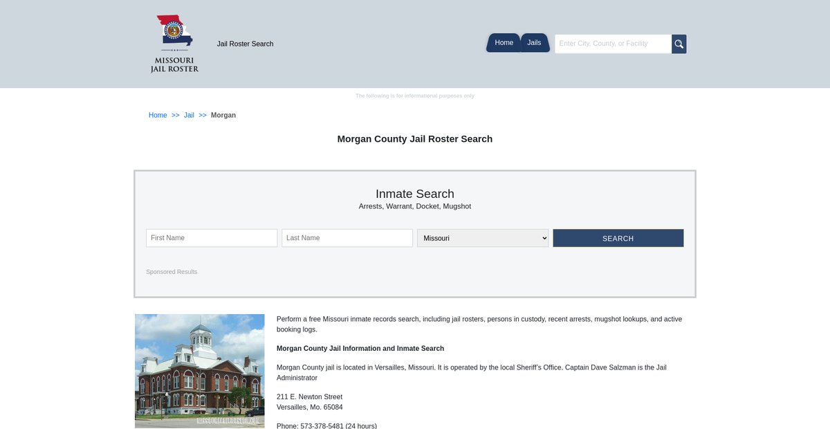 Preview of missourijailroster.com