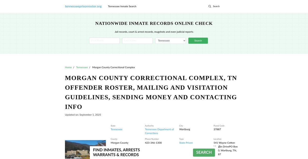 Preview of tennesseeprisonroster.org